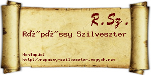 Répássy Szilveszter névjegykártya