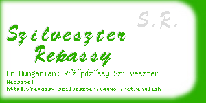 szilveszter repassy business card